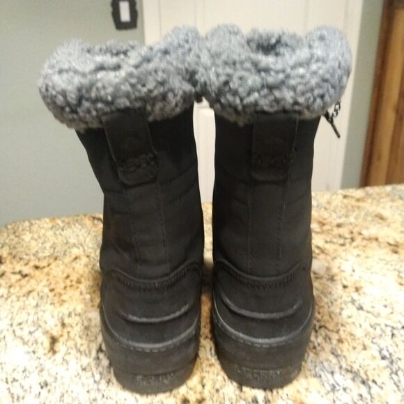 Sperry Juneau Lace Up Winter Boots Womens 10 Black Gray STS86817 - Picture 7 of 12